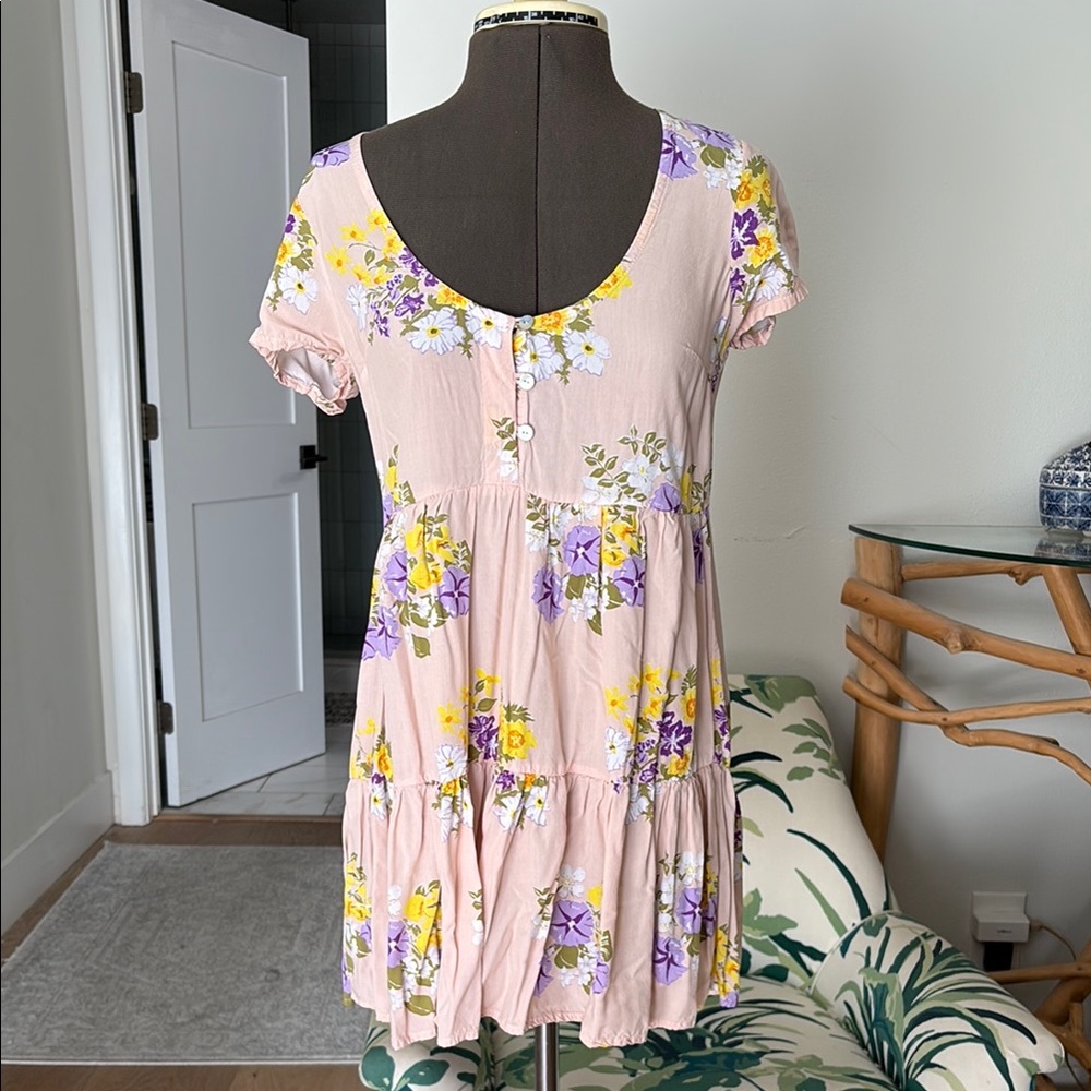 Alohiwai Wild Flowers Light Pink Babydoll Dress Small Please Read Description